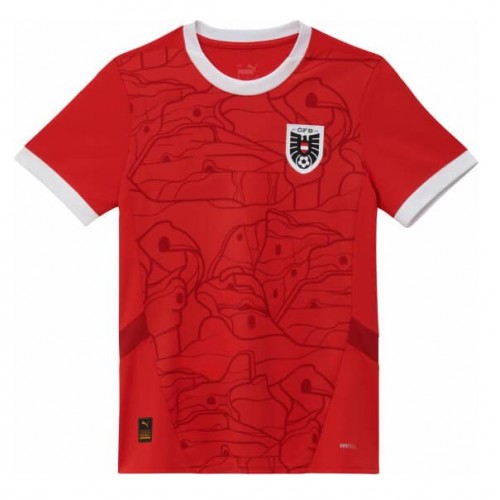 Maglia Calcio Austria Prima Divisa Donna Europei 2024 Manica Corta